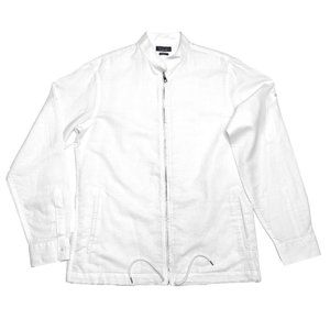 Zara Linen Cotton Jacket Slim Fit - White | Large